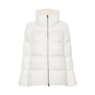 Herno Down Jackets, female, White, Size: S White Padded Goose Down Jacket