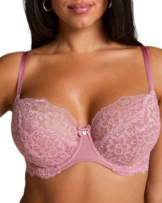 Hunkem&ouml;ller Marine Non-Padded Underwired Bra in Lilas at Nordstrom, Size 34Ddd