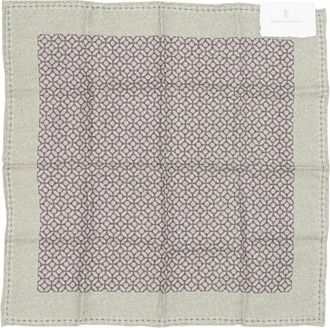Brunello Cucinelli Silk Pocket Clutch Scarves Beige-Uomo