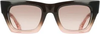 Ferragamo 50mm Gradient Cat Eye Sunglasses in Transparent Brown Gradient at Nordstrom