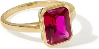 Tiramisu Plated 2.40 Ct. Tw. Lab-Grown Ruby Solitaire Ring