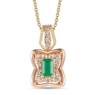Le Vian Ladies Emerald Cut Necklaces set in 14K Two Tone Gold