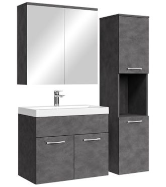 Badplaats Conjunto De Muebles De Ba&ntilde;o Montreal 60 Cm - Gris Oscuro - Muebl