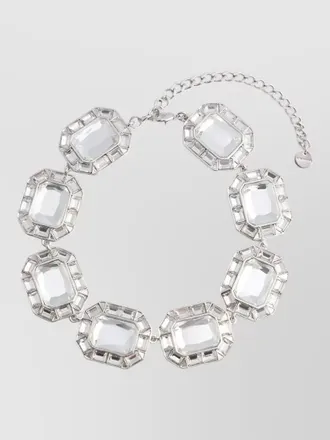 Self Portrait crystal necklace adjustable chain maxi crystals