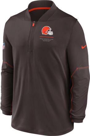 Nike Cleveland Browns Sideline Nike Mens Dri-FIT NFL 1/2-Zip Top in Brown | 03BA010K9I-EKU
