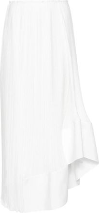 Lanvin Geplooide midi-rok - Dames - Midirokken - Wit - XS - Polyester - Rokken