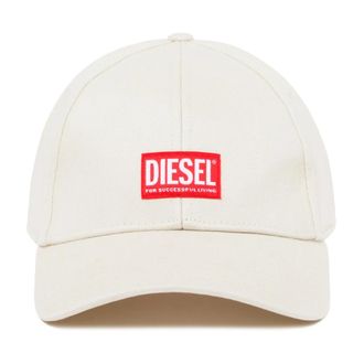 Diesel Baseballpet met Logo Patch - Heren - Petten - Wit - M - Katoen - Accessoires