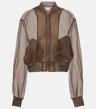 Frankie Shop Micky silk-blend bomber jacket