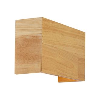 QAZQA R&uacute;stico L&aacute;mpara De Pared Inteligente De Madera De Roble 24 Cm Con Wifi G9 - Otan Rectangular Adecuado Para Led Max. 2 X 2.5 Watt - Qazqa