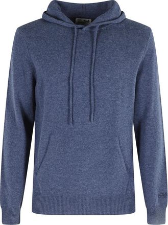 MC2 Saint Barth Off-White Hooded Gebreid - Heren - Hoodies - Blauw - 2XL - Hoodies & sweatvesten