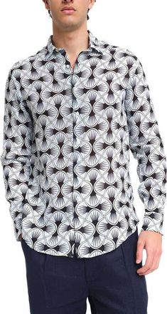 Peninsula Linosa Linen Shirt in Multicolor at Nordstrom, Size Xx-Large