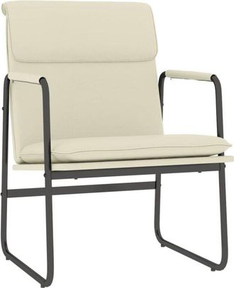 vidaXL Sill&oacute;n De Relax Cuero Sint&eacute;tico Color Crema 55x64x80 Cm Vidaxl