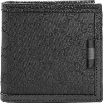 Gucci Accessoires, Heren, Zwart, ONE Size, Leer, GG Supreme Bifold Wallet