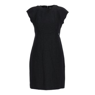 Chanel Pre-owned Womens Black Sheath Dress - 10s Linen - Size EU 38