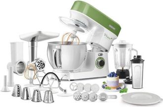 Sencor Robot Pastelero Multifuncional, Robot De Cocina Potente, Motor 1200 W, Con Iluminaci&oacute;n Led, 6 Velocidades, Puls Y 2 Programas Nutrismart, Kit De Acces