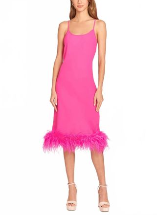 Amanda Uprichard Marianna Midi Dress In Hot Pink