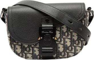 Dior Pre-owned Cross Body Bags, female, Multicolor, Size: ONE SIZE Pre-owned Oblique Saddle Messenger Bag