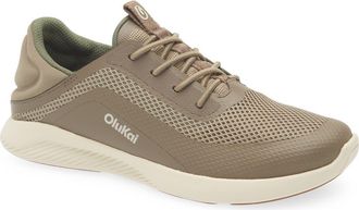 Olukai Kialoa Convertible Lace-Up Waterproof Sneaker in Clay /Mustang at Nordstrom, Size 11.5