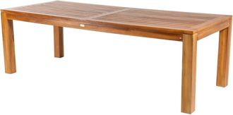 EDÈN JARDÍ Mesa de jardín rectangular de madera de teca 240x100x77-79 cm