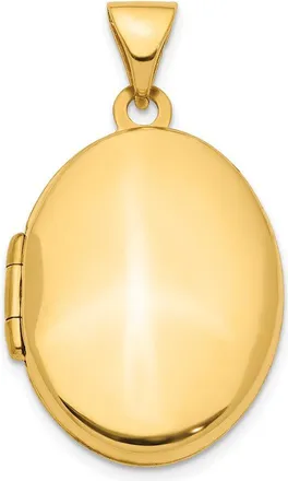 Diamond2Deal 14k Yellow Gold 21mm Oval Locket Pendant Pendant