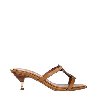 Tory Burch Tory Burch Mujers Sandalias Piel Marr&oacute;n/Caramelo