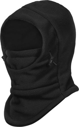 Generic Sanfoelek Kids Balaclava Hood Ski Face Neck Warmer Winter Fleece Hat for Boys and Gls Black