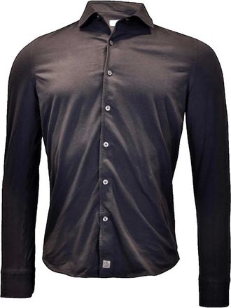 Sonrisa Overhemden, Heren, Bruin, 2Xl, Katoen, Elegante Zwart Jersey Shirt