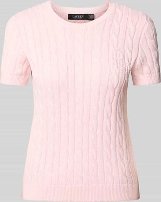 Lauren Ralph Lauren Strickpullover in kurz&auml;rmeligem Design in Rosa, Gr&ouml;&szlig;e XS