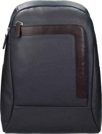 Piquadro Gray Leather Mens Backpack