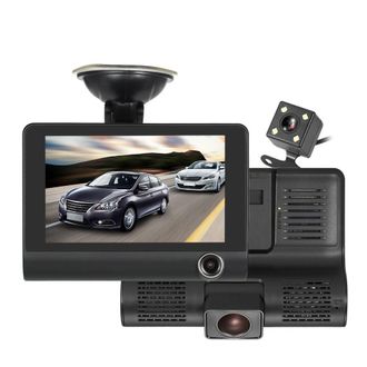 OEM C&aacute;mara De Salpicadero Para Coche Full Hd 1080p Con Tarjeta Dvr, Wdr, 3 Lentes Y Visi&oacute;n Nocturna Cw241