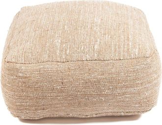 Bazar Bizar Puf de algod&oacute;n en beige 60x60x25 cm