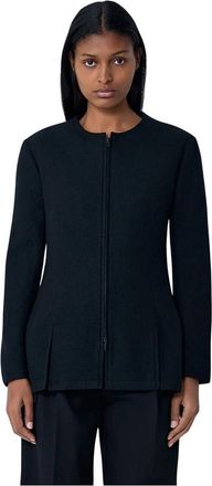 Yohji Yamamoto Wool Slim Jacket - Dames - Zomerjassen - Zwart - S - Wol - Jassen