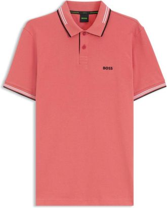 BOSS Slim-fit polo shirt with contrast-stripe details