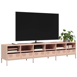 Berkfield Home TV Cabinet Pink 202x39x43.5 cm Cold-rolled Steel