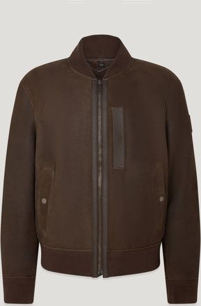Belstaff Ridge Jacket Mens Italian Shearling Major Brown / Major Brown Size L