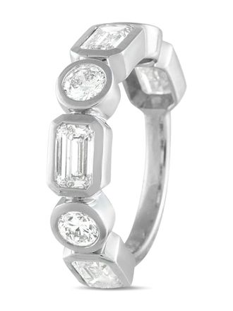 Luxury Bazaar 18K white gold diamond eternity ring - women - 18kt White Gold/Diamond - One Size - Silver