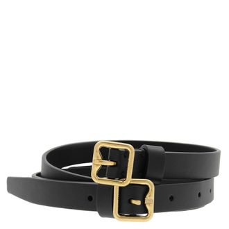 Burberry Adjustable Design Leather Belt, Size Medium