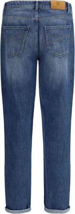 Brunello Cucinelli Mens Blue Cotton Straight-Leg Jeans Clothing