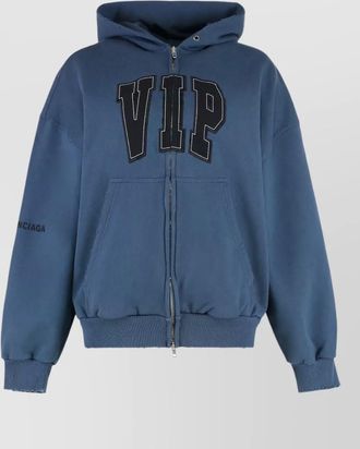 Balenciaga zip hooded jacket front pockets unisex