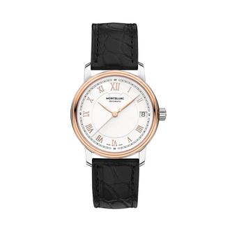 Montblanc Tradition Automatic Date - Dames - Horloges - Zwart - ONE Size - Leer - Accessoires