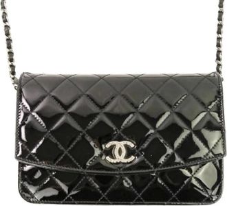 Chanel Pre-owned Cross Body Bags, female, Black, Size: ONE SIZE Pre-owned Matelasse Chain/Shoulder wallet