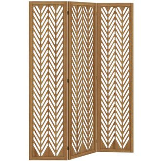 HOMCOM Homcom - Biombo De 3 Paneles Separador De Ambientes Plegable 120x1,7x170 Cm Divisor De Habitaci&oacute;n Con Patrones Geom&eacute;tricos Para Oficina Dormitorio