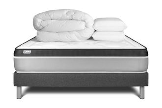 VITALIT Pack colch&oacute;n gris espuma viscoel&aacute;stica 140 x 190