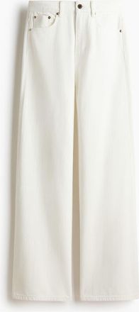 H&M Wide High Jeans in White at Nordstrom, Size 10