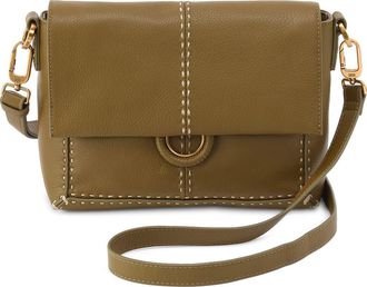 Hobo Austin Flap Leather Crossbody Bag in Sunlit Sage at Nordstrom