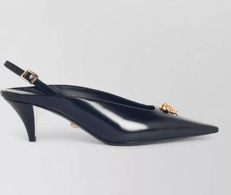 Versace leather slingback pumps