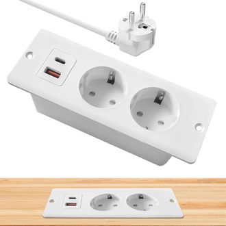 OEM Toma De Corriente Empotrada Para Mesa Con Usb, Toma De Corriente Empotrada Para Encimera Pd20w, Regleta Integrada Con Cable De 1,5 M, Toma De Corrient