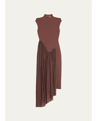 Et Ochs Francis Asymmetric Knit Midi Dress