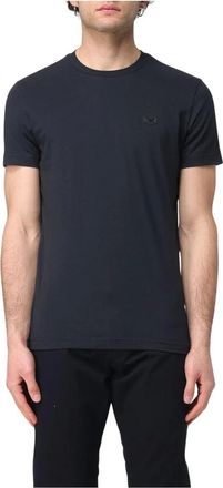 Emporio Armani Heren, Tops, Blauw, Maat: M Katoen