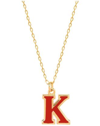 Gabi Rielle Love In Bloom 14K Over Silver K Initial Necklace
